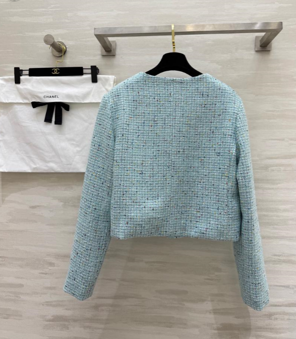💎 Veste Channel Courte élégante bleue