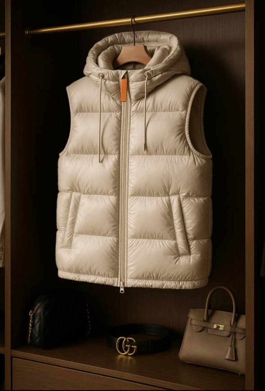 🧥 Doudoune Gertrude sans manches beige