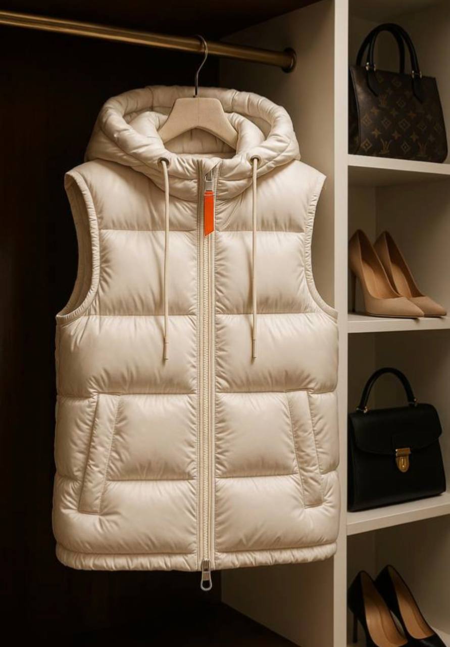 🧥 Doudoune Gertrude sans manches beige