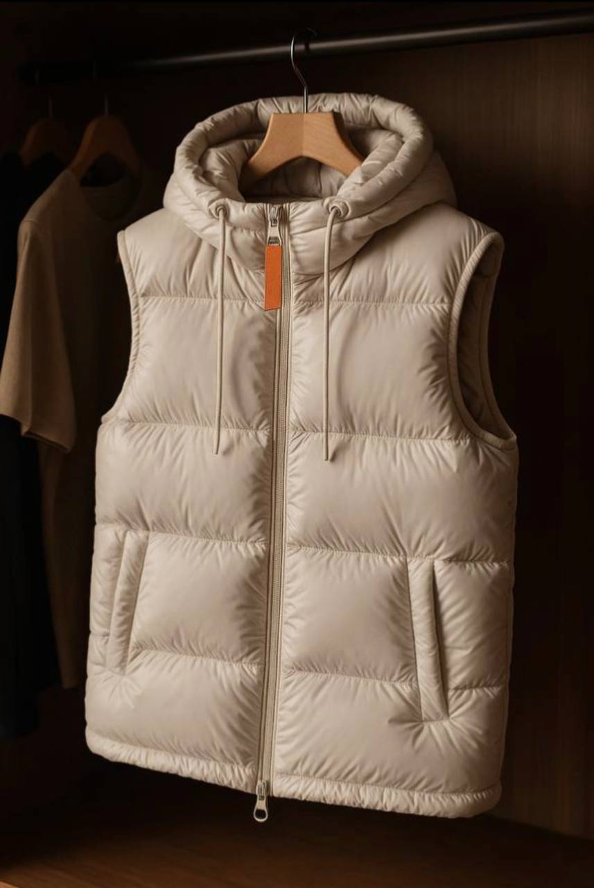 🧥 Doudoune Gertrude sans manches beige