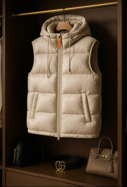 🧥 Doudoune Gertrude sans manches beige