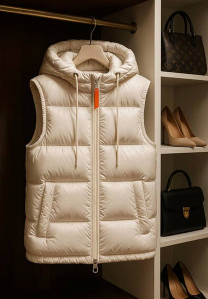 🧥 Doudoune Gertrude sans manches beige