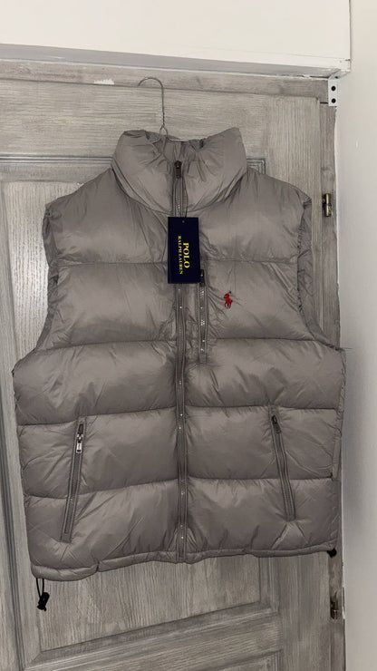 🧥 Doudoune sans manches grise Ralph Lauren