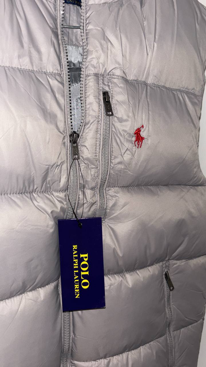 🧥 Doudoune sans manches grise Ralph Lauren
